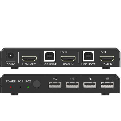 China Various KVM Switcher 18Gbps HDMI 2 By 1 4K@60Hz 4:4 Desktops: 4 HDCP Compliant 2.2 Port Switch 2 HDMI KVM for sale