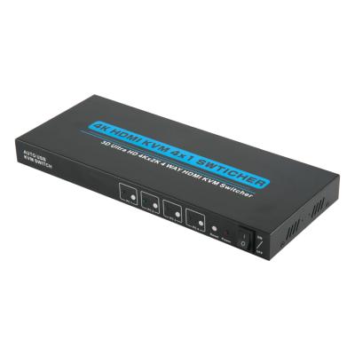 China Ultra HD 4 USB 2.0 HDMI KVM Switch support 3840*2160/4K*2K 4x1 port hdmi KVM switch SX-HDKV304A for sale