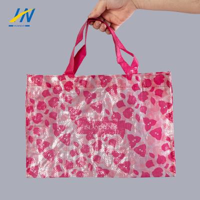 China Rope Handle Manufacturer Custom Printed Shopping Customized Reusable Bopp Recycled Tote Shopping Pp Woven Bag for sale