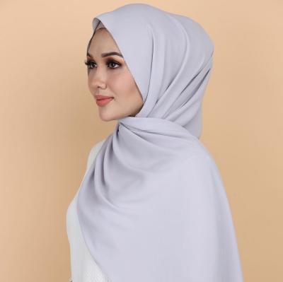 China 2019 fashion design custom made simple popular style new high quality chiffon eyelash muslim hijab long for sale