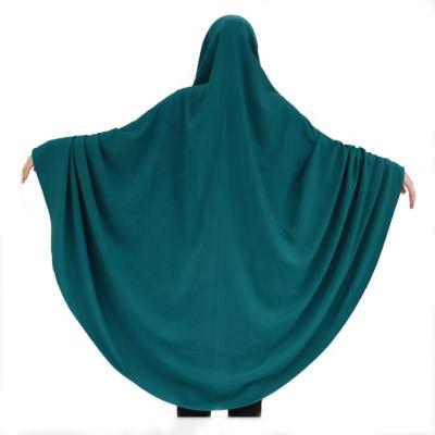 China Low MOQ Single Easy To Wear Big Size Plain Lycra Hijab Jilbab for sale