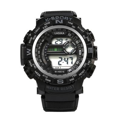 China Alarm LASIKA W-H9016 Big Screen Wristwatches Waterproof 30M OEM price sport facotry watches for sale