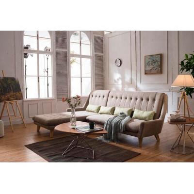 China Nordic modern living room furniture 4 seater chaise lounge suite sofa set couch for sale