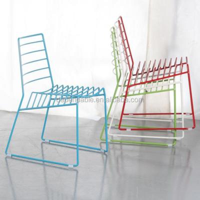 China Modern Stackable Painted Steel Outdoor Chair For Running Chair for sale