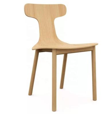 China Modern Nordic Cafeteria Plywood Bentwood Wooden Scandinavian Dining Cafe Chair For Restaurant for sale