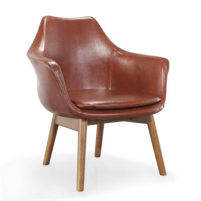 China Modern Antique style home collection high quality leather armchair comfortable leisure chair for sale