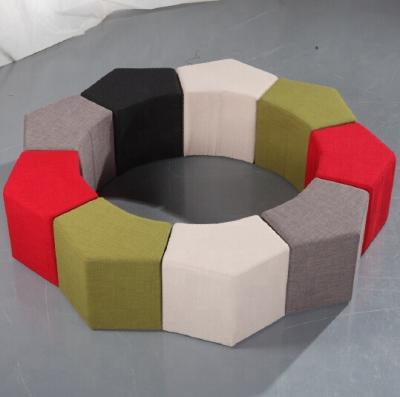 China Wholesale Modern Footstool Cube Foam Ottoman Fabric Stools for sale