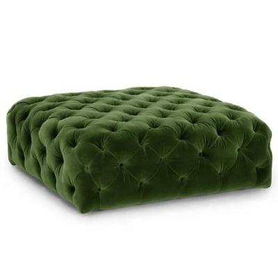 China Modern Home Hotel Living Room Customized Furniture High End American Style Green Velvet Stool for sale