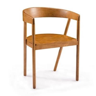 China Modern Cafe Restaurant Modern Wood Furniture Design Solid Wood Dinner Dining Chair for sale