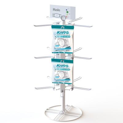 China New Eco-friendly Face-Masks Countertop Metal Display Rack Wire Countertop Face Covers Display Stands for sale