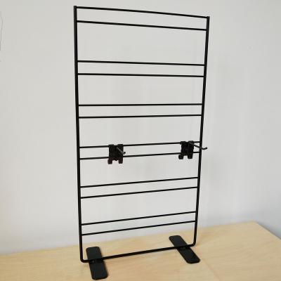 China Eco-friendly Wire Grid Wall Countertop Display Rack Wire Countertop Earring Display Rack for sale