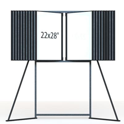 China Shop / Free Standing 20 Panel Advertising 22 x 28 Inch Poster Picture Photo Metal Display Rack for sale