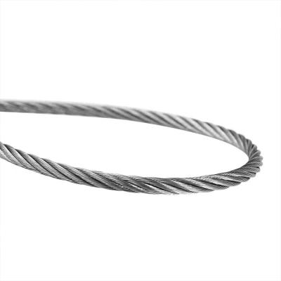 China Construction Manufacturer SUS 304 1*7 cold drawn 1*19 7*7 7*19 1 2 3 4 6 8 10mm stainless steel wire rope for sale