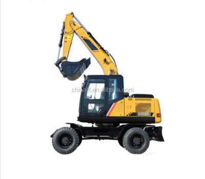 China Building Material Shops 14 Ton Wheel Excavator Price SY155W Floating Rock Drill Excavator for sale