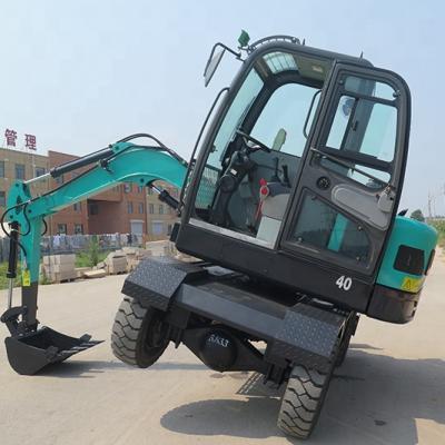 China High efficiency YFE40Z earth moving machinery china mini wheel excavator for sale for sale