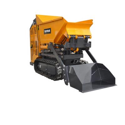 China Mini machinery repair shops 0.5ton track dumper YF05 for sale, gasoline, diesel, electric types for optional for sale