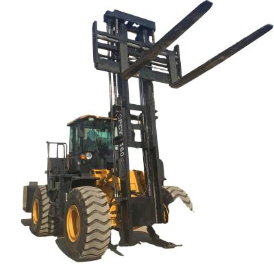 China High Efficiency Articulated Forklift 15 Ton 20 Ton Off Load Forklift 4WD 4x4 Rough Terrain Forklift With ROPS Cab for sale