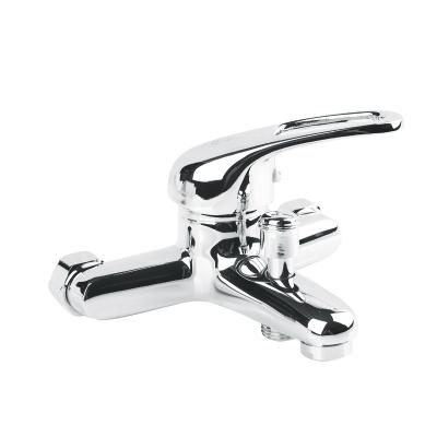 China Without Sliding Bar Best Selling Chrome Polished Plating Brass Hot Cold Water Mixer Shower Faucet Sets From QIAOSAN for sale