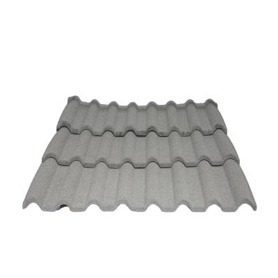 China Wind Resistant And UV Classic Gray Stone And Metal Roof Milan Roof Tiles Roof Gutters Tiles for sale