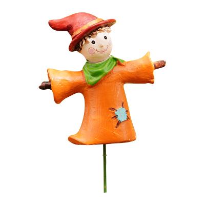 China Landscape Mini Scarecrow Stake Small Resin Bonsai Flowerpot Decor DIY Garden Ornament Decorative Accessories for sale