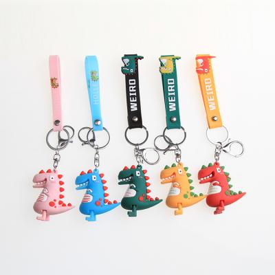 China Business Promotion or Gift Cartoon Dinosaur Charm Beautiful Key Ring School Backpack Decoration Pendant Key Chain Woman Car Bag Key Chain Charm Gift for sale