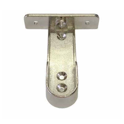 China Zinc Alloy Ceiling Mount Oval Rod Socket Clothes Hanger Wardrobe Bracket for sale