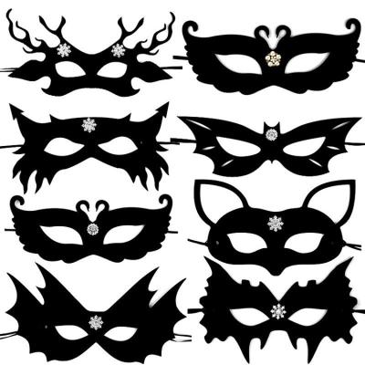 China Black Felt Christmas Mask For Kids Gifts And Costume Prop for sale