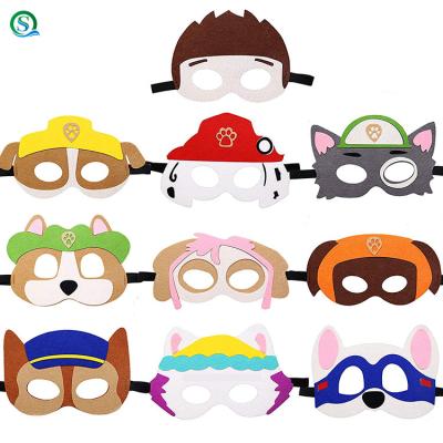 China Christmas Paw Patrol Puppy Felt Masks For Birthday Paw Patrol Cosplay Character Gifts Party Supplies For Kids for sale