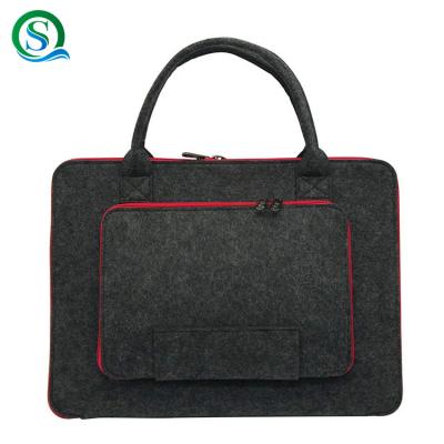 China 100% Eco-friendly 11-15Inch Mens Womens Laptop Case Sleeves Felt Bag, Zipper Design, Lightweight And Portable Handle for sale