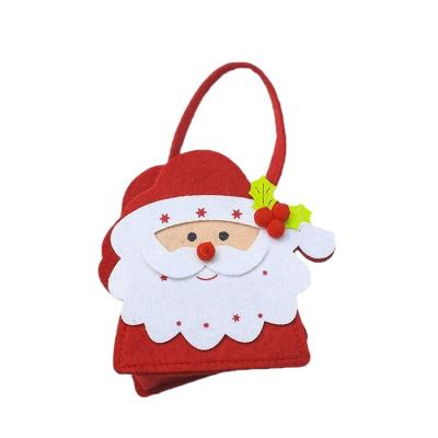 China Cute Christmas Elk Snowman Santa Claus Felt Candy Bag Christmas Party Gift Pouch for sale