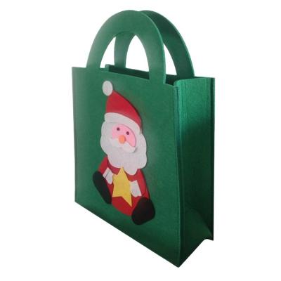 China Custom Christmas Decoration Snowman Cute Santa Claus Christmas Felt Gift Bag Pouch for sale