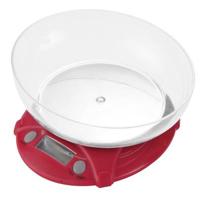 China With Tray China Professional Manufacture Round Digital Scale Kitchen Scale With Bowl for sale