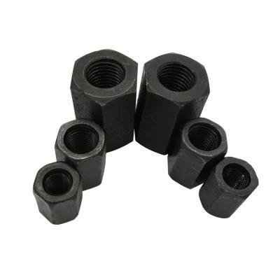 China Manufacturer Industry General DIN6334 Long Black Hex Nuts Hex Nuts Hexagon Coupling Nuts General Straight for sale