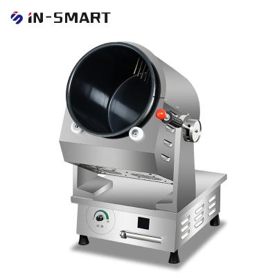 China Stainless Steel In-Smart stir fry drum automatic food wok cooking machine commercial intelligent electric for restaurant rice robot factory 5KW for sale