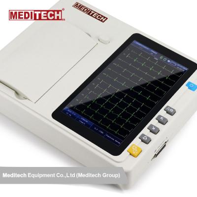 China Meditech Portable 3 Channel ECG Machine EKG-3A, Large Screen and PC ECG Software to Import Data from ECG Device for sale