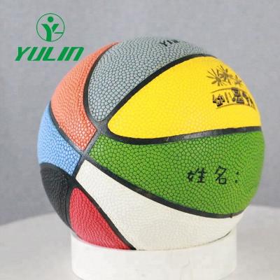 China Outdoor Sport Game Sports Goods Mini Size 3 Kids Cartoon New Design PU Basketball For Promotional for sale