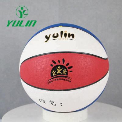 China Promotional Custom Logo Children's Mini Size 5 Outdoor Sport Game Sports Merchandise Basketball For Kids And Kid Sports for sale