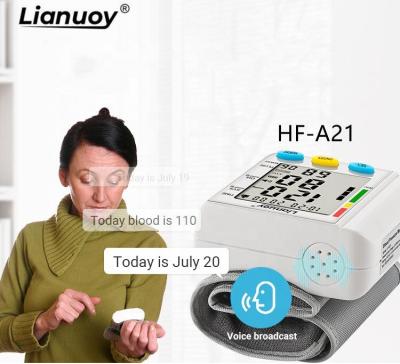 China Has a WHO display function to notify Lianuoy Digital Boiling Point Meter Medical Equipment Supplier Tensiometro Electronic Automatic Wrist Blood Pressure Monitor of Hypertensive Patients in advance with voice for sale