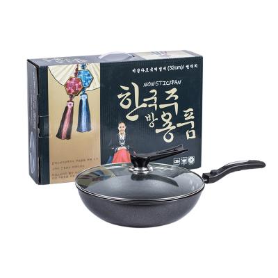 China Korean viable stone maifan non-stick pan household non-stick pan set with flat bottom maifan stone pot for sale