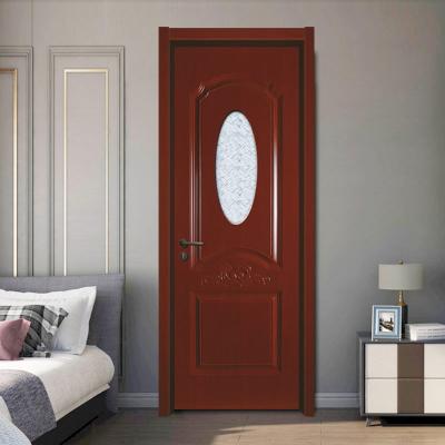 China Sound Insulation Bosya Factory Supply Shower Doors Plywood Glass Door Designs Melamine Doors With Stained Glass for sale