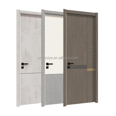 China Bosya designer doors waterproof Italian Chinese veneer door solid wood door interior for sale