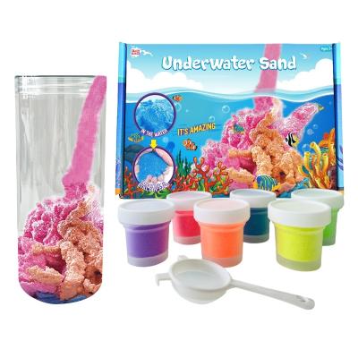 China New Design Non-Toxic Educational Diy Underwater Beach Sand Educational Colorful Amazing Wet Toys Set For Kids for sale