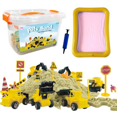 China Multifunctional Non-Toxic Children's Summer Excavator Car Pretend Play Sand Beach Toys Set with Storage Box for sale