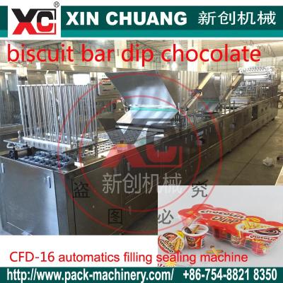 China SS304 CFD-16 stailess steel dip stick chocolate with cookie filling sealing machine for sale