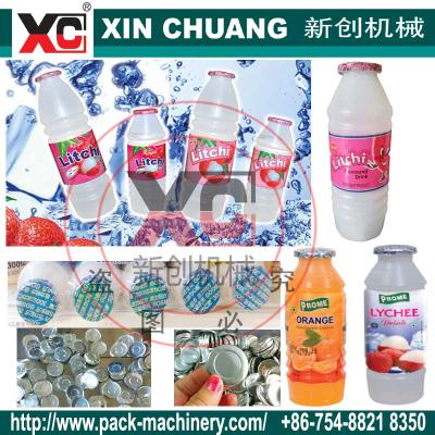 China Flavored Beverage Drinks Bottle 180ml Automatic Aluminum Lid Filling Sealing Machine for sale