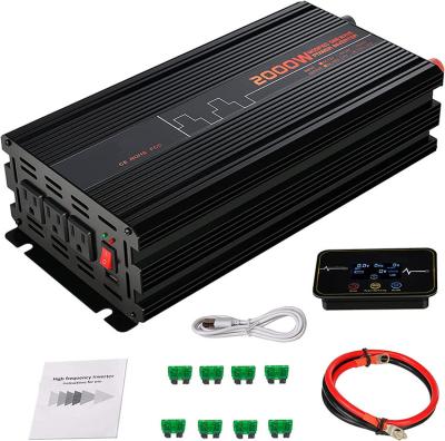 China 2000W RV Off-Grid Solar Power Inverter Modified Sine Wave Inverter 12V 24V 48V DC To 120V 220V AC Converter For Home RV Truck for sale