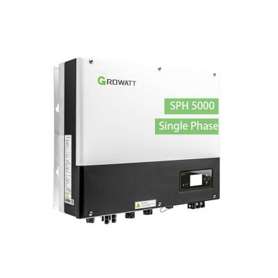 China Growatt 5000w Inverter 5kva 5kva 6kva 3kva SPH5000 Single Phase Hybrid Inverter 274/254/138mm for sale