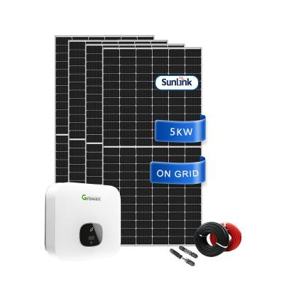 China SUNLINK SYS101 5kw Complete Solar System Price Home Solar Power System 5000w Home Solar System for sale