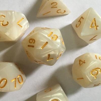 China Acrylic Dicesdice Acrylic Dice 7 Marbled Dice Set For Board Game for sale