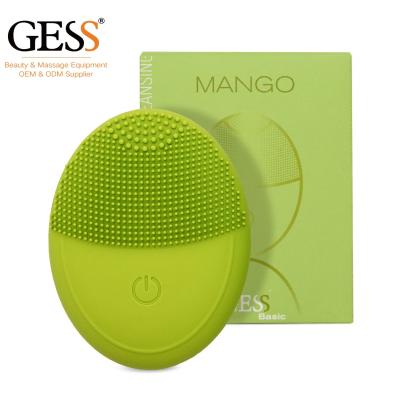 China Acne Treatment GESS699 Sonic Cleaning With Cleanser Face Silicone Skin And Brush Silicon for sale